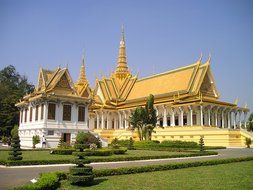 bright royal palace in cambodia