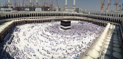 panoramic view of the kaaba in mecca