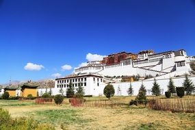 buddhist potala palace in tibet, lhasa