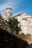 church on island istria in croatia