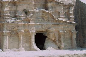 temple in a gorge in jordan