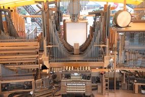organ retro sound of pipes church