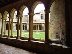 arches and inner garden in church