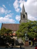 luther memorial at merchant church, germany, erfurt