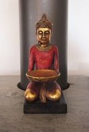 buddha meditation bronze statuette