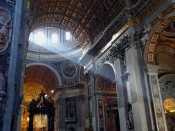 interior of the cathedral in rome