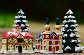 christmas village as decoration