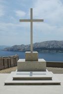 cross on the coast of croatia