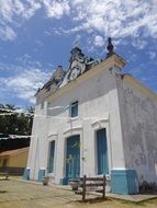 small closed baroque church, brazil, bahia