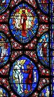 stained-glass windows in a church