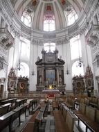 hall of the church in Salzburg