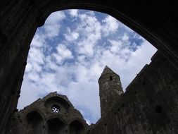 blue sky above ireland cathedral