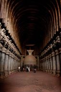 people at Great Chaitya in the Karla Caves, Maharashtra, india, karli