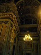 Beautiful chandelier in beautiful and ornamental Isakovsky Cathedral