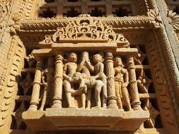 erotic statues on the temple wall