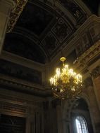 chandelier in the Isaac cathedral