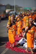 Thai monks on religious ceremony