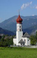 white Church with red dome