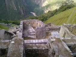 panoramic view of the temple of the sun in peru