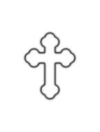 christian cross on a white background