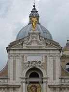 top of basilica at cloudy sky, italy, santa maria degli angeli