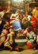 painting the image of the birth of jesus in the Vatican