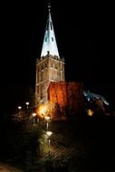 church at night heinsberg