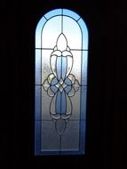 church window with blue glass