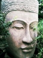 statue of a buddha with a calm face