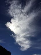 Cloud in form of angel on the sky