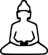 sit buddhist drawing
