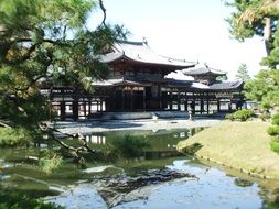 landscape of the ancient temple in Kyoto