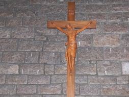 wooden crucifix in church