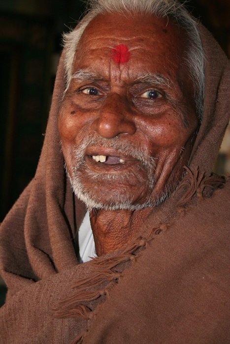 the priest's face Rajasthan