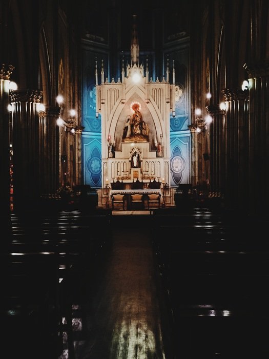 indoor of baroque church