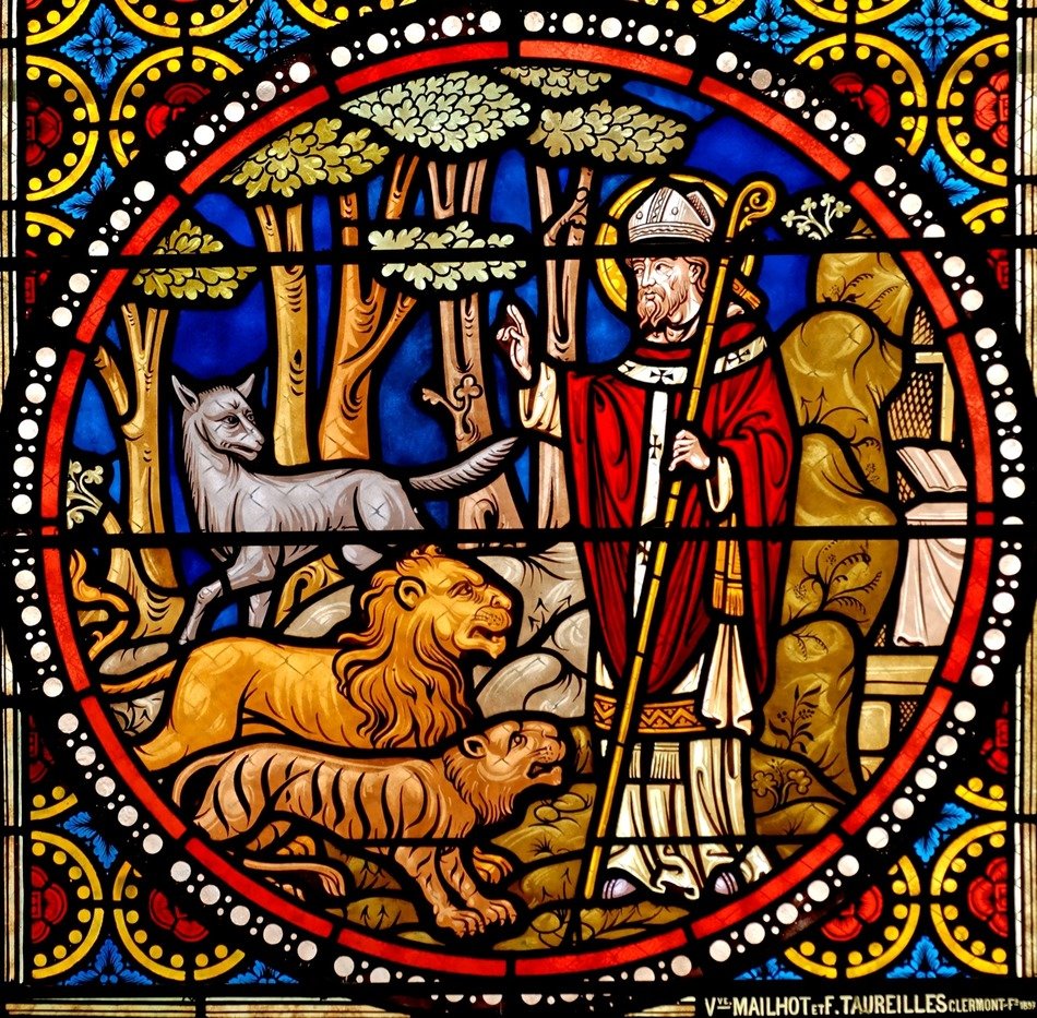 stained glass window of 1897 year old