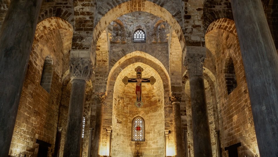 interior of a church in palermo