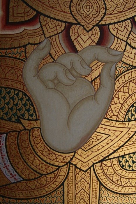 Picture of golden buddha hand