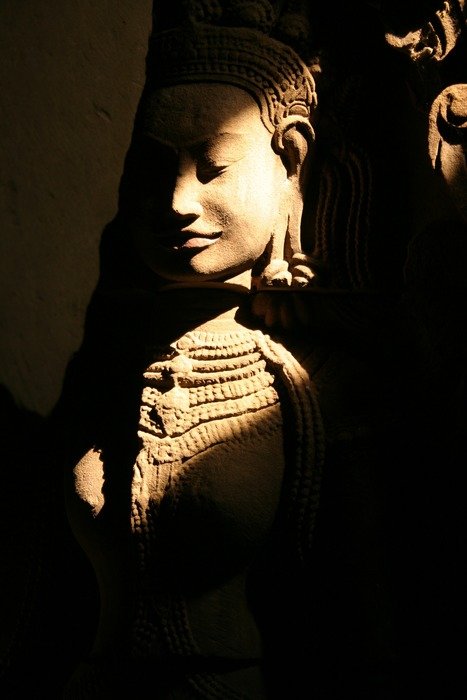 Sculpture in angkor wat church
