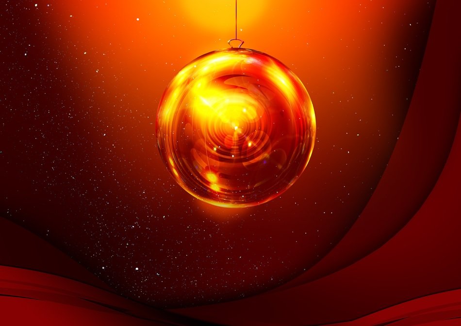 red shiny ball