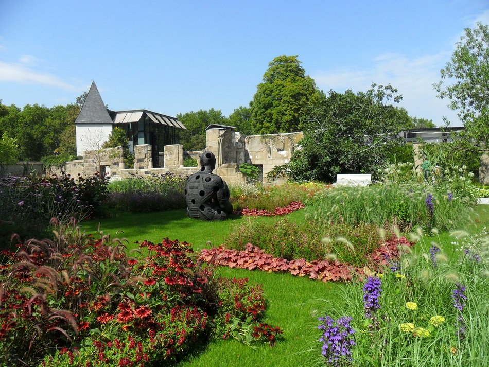 church in the picturesque garden in koblenz