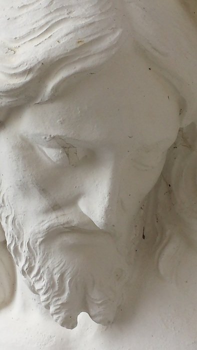 photo of the white jesus statue