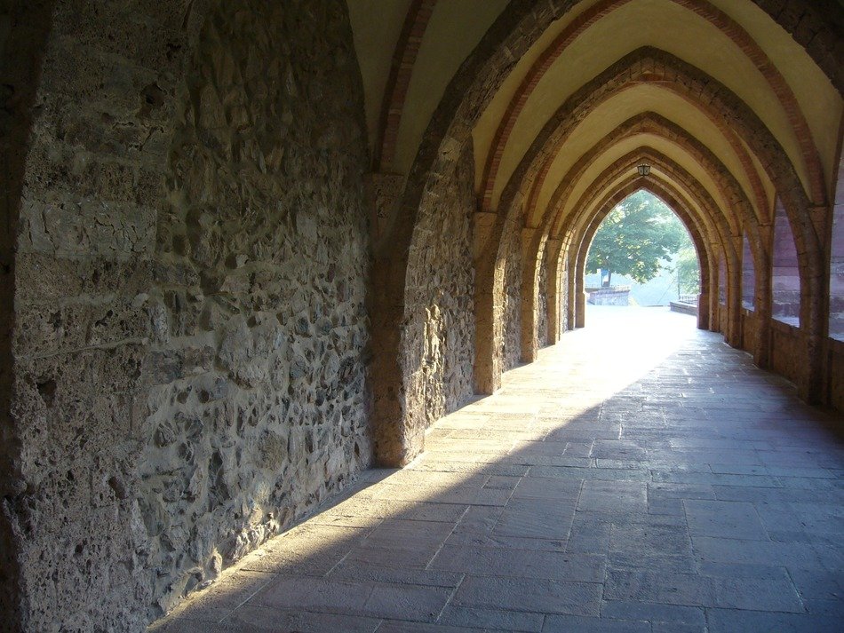 tunnel in the monastery of Europe