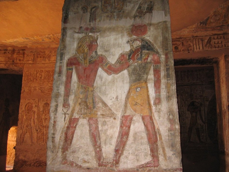 Egyptian pharaohs as a picture on the wall