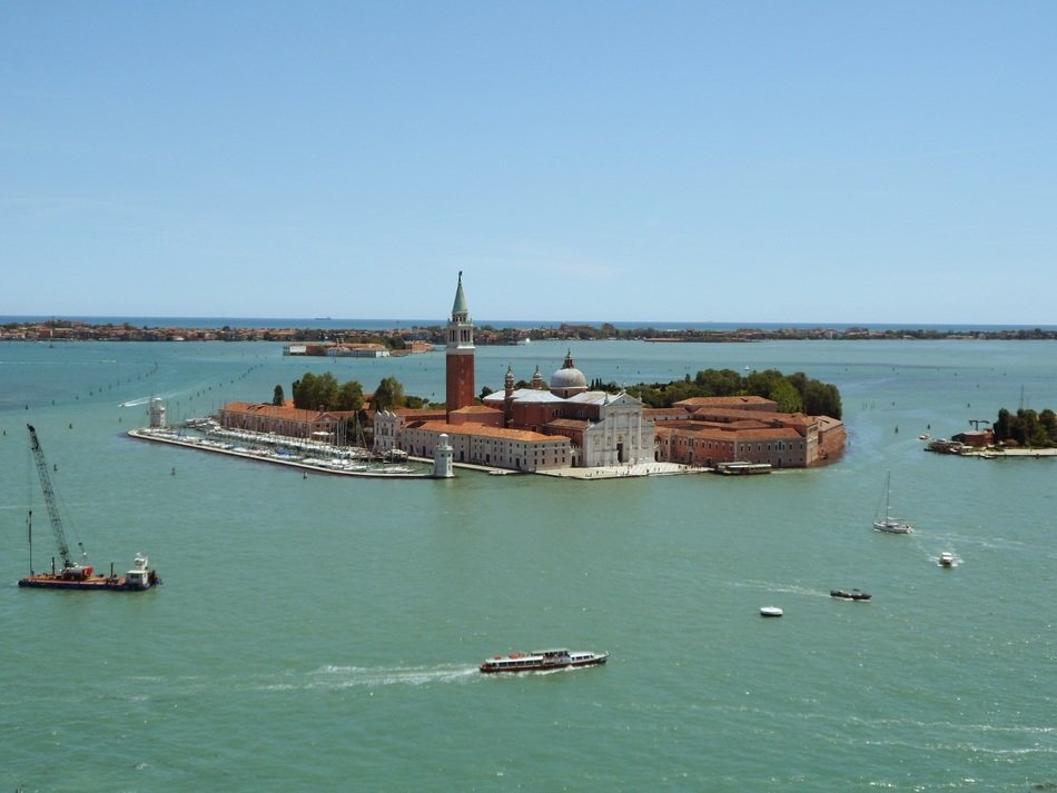 church on an island in italy