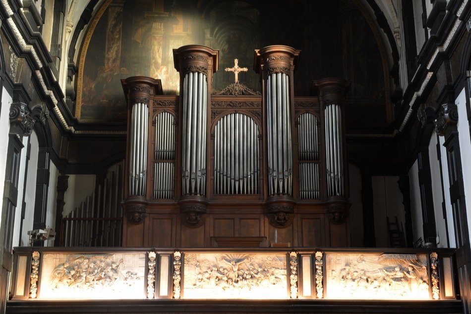 antique organ in the church
