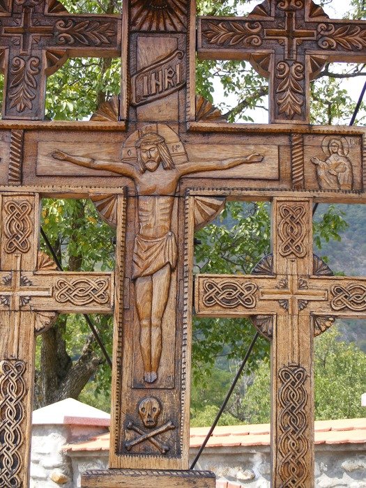 crucifixion near the monastery