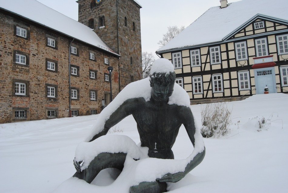 Johanniterhaus monastery Wennigsen in winter
