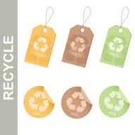 Recycling tags and stickers