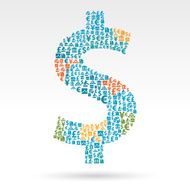 Dollar sign financial icons